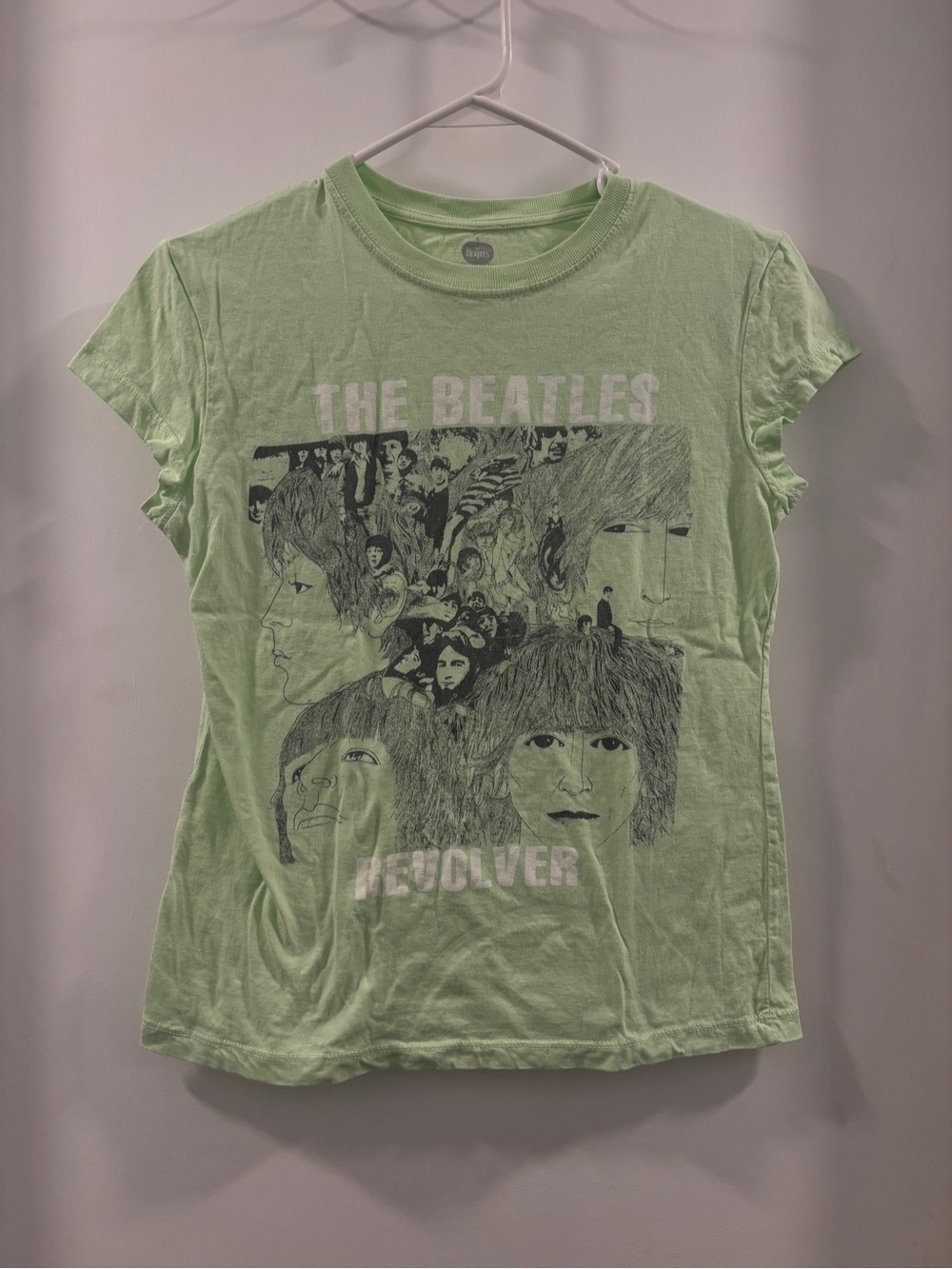 The Beatles Light Green 'Revolver' Short Sleeve Graphic Tee